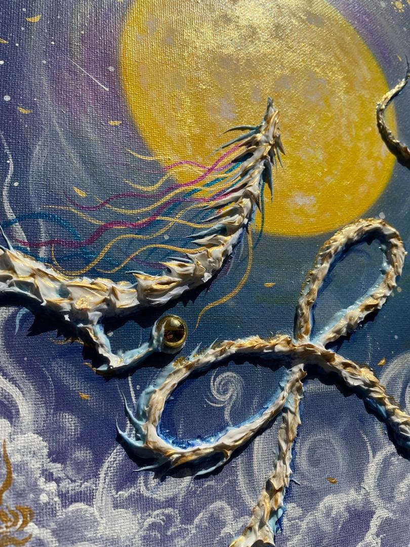 hiro☆ 大サイズ F4 インフィニティ白龍 龍神 開運絵画 龍ノツカイ