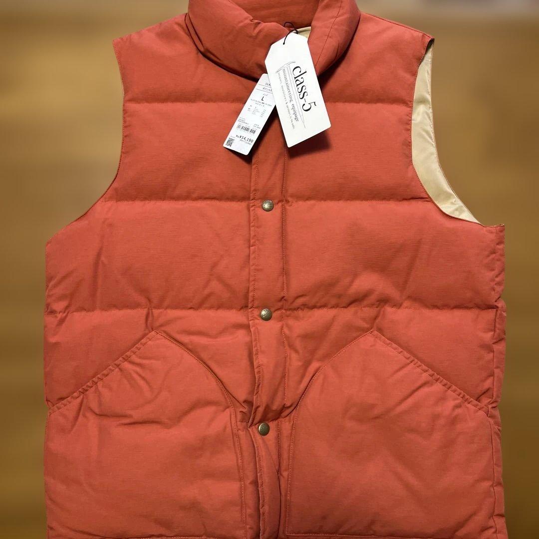 class-5 ダウンベスト Lサイズ オレンジ