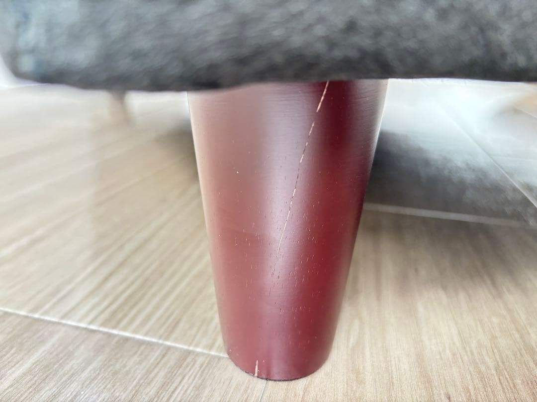 【1/12まで値下げ！】LOWYA グレー　ベルベット調ソファベッド