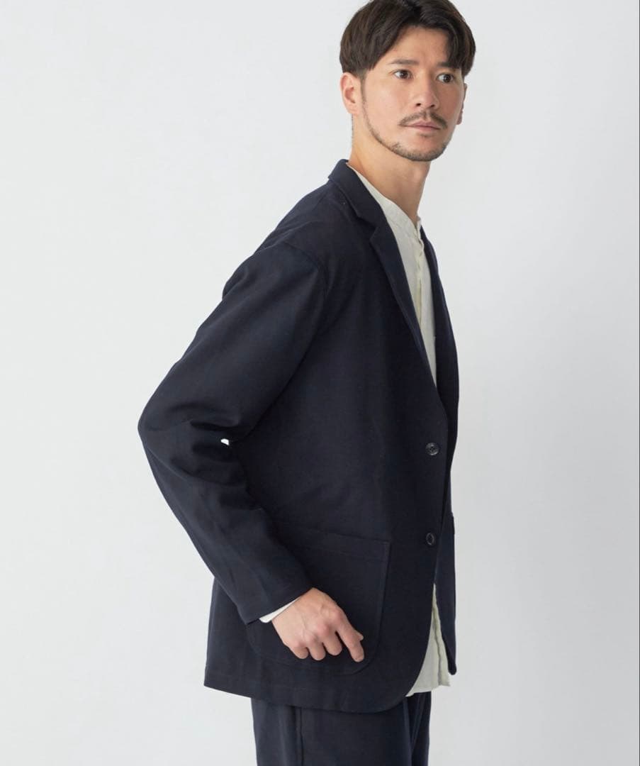 SHIPS ソフト ストレッチツイルセット アップ（ジャケット+イージーパンツ）