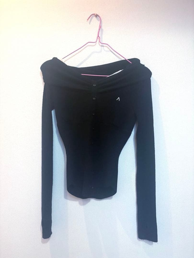 トップス andmary Shannon tulle knit tops black