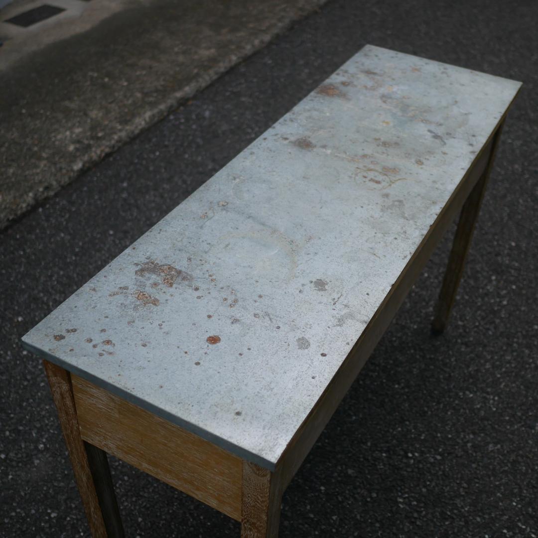 コンソールテーブル ワークデスク 作業台 古道具 ガレージ ヴィンテージ