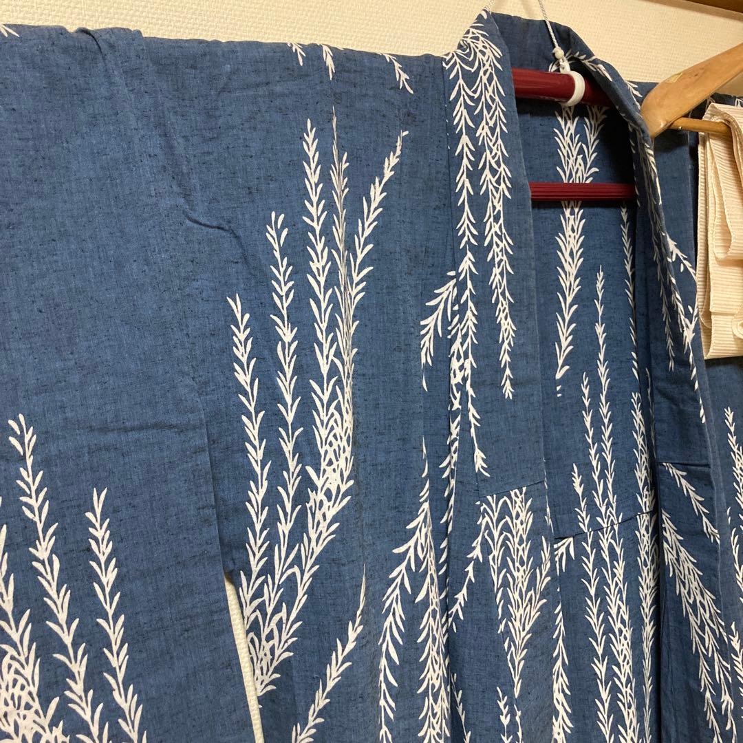 源氏物語　綿紬　浴衣　夏着物　洗える着物　木綿着物　大人の浴衣　おまけ付き