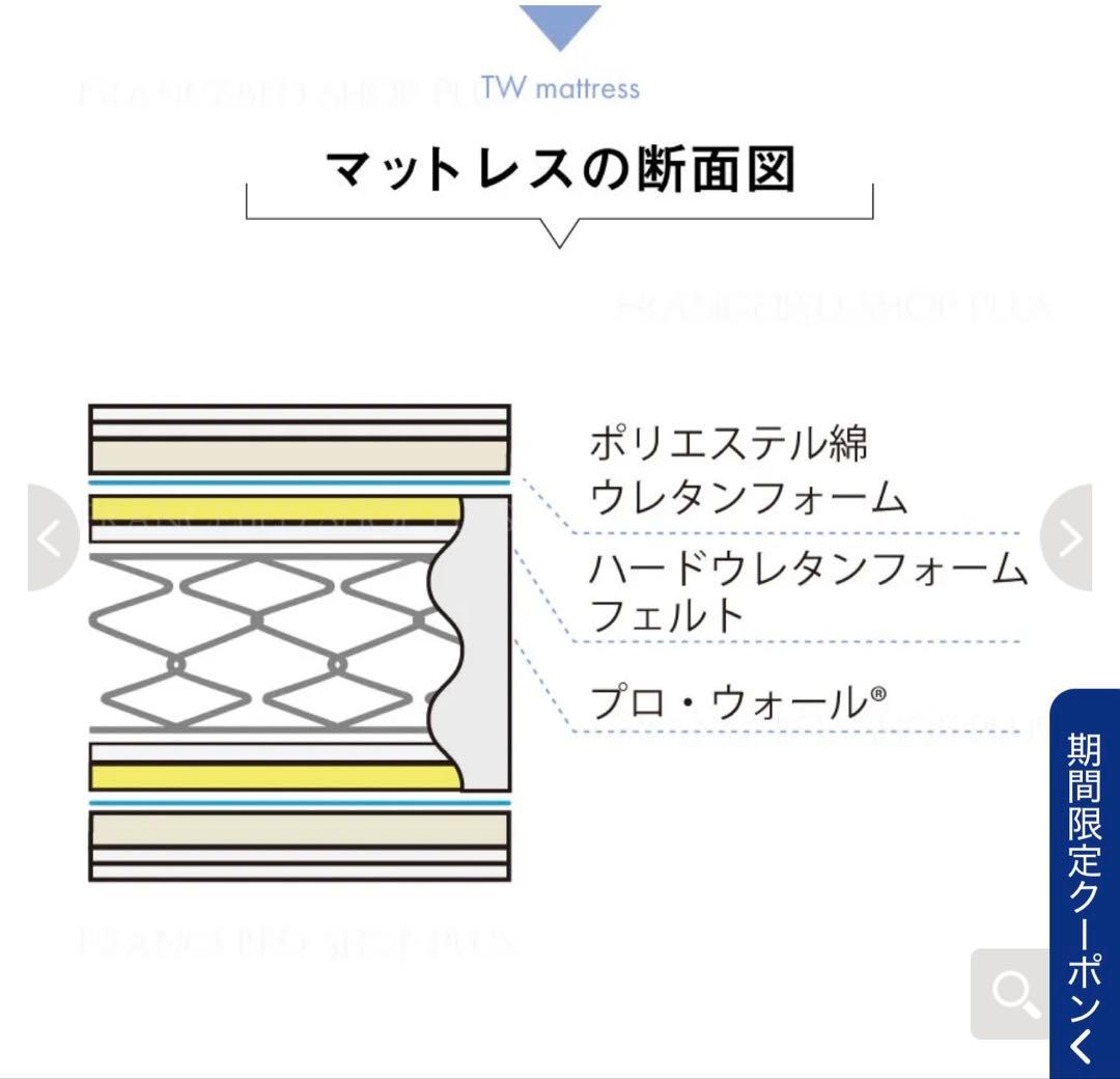 【女性オーナー】フランスベッド マットレス ワイドダブル