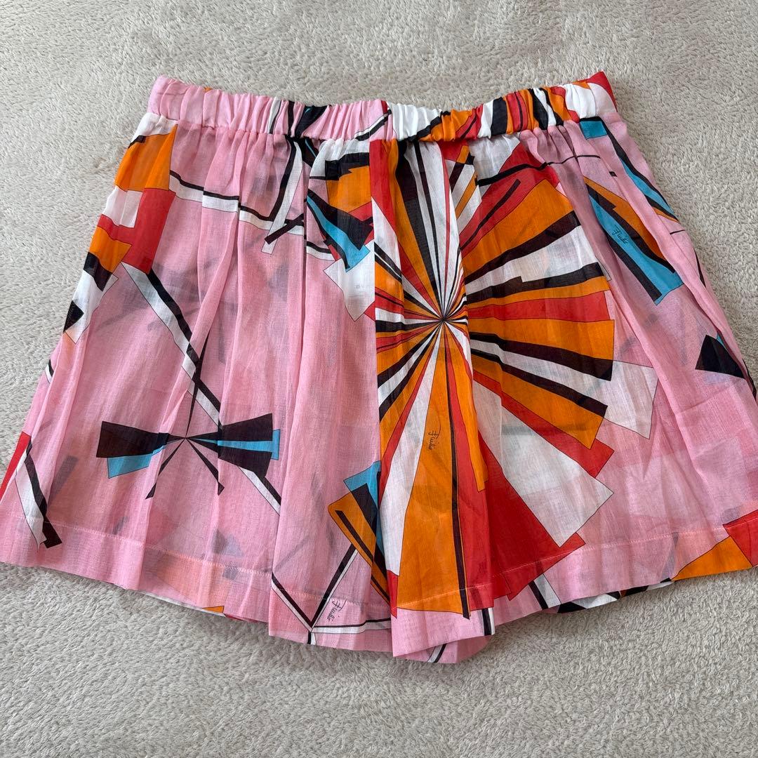 【未使用タグ付き】人気柄　エミリオプッチ　ショートパンツM 綿　ウエストゴム