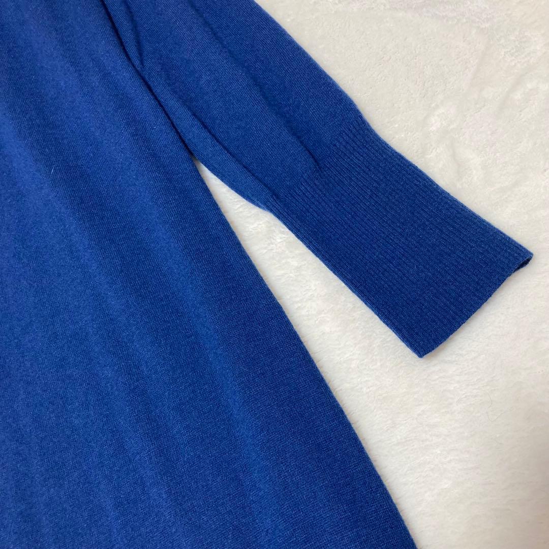DAMA カシミヤ100 セットアップ 青 ロングカーディガン ワンピース M