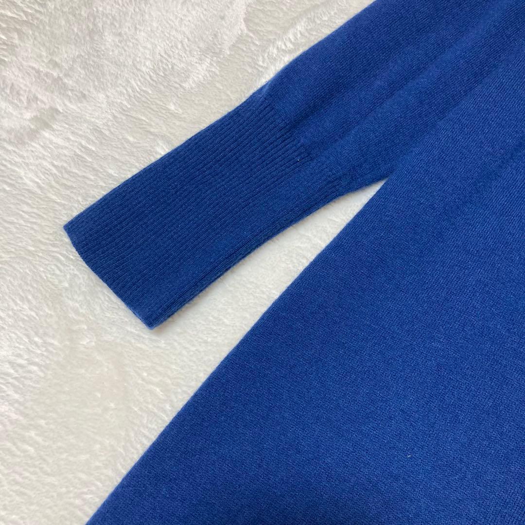 DAMA カシミヤ100 セットアップ 青 ロングカーディガン ワンピース M