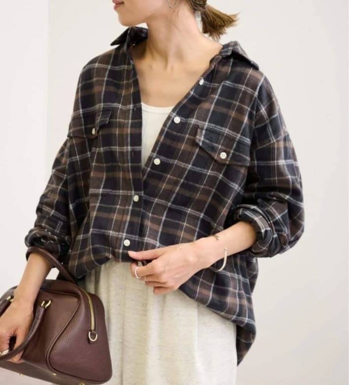 フレームワーク ネル チェック シャツ 2024 AW ブラウス 日本製 フリー