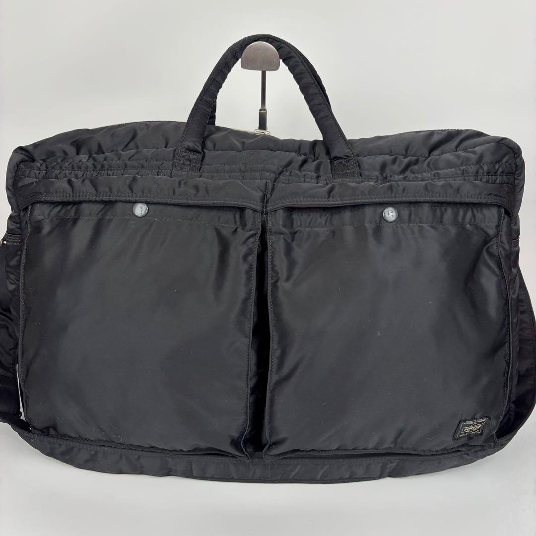 美品✨ポーター タンカー 2way ボストンバッグ 大容量 旅行 ブラック 黒