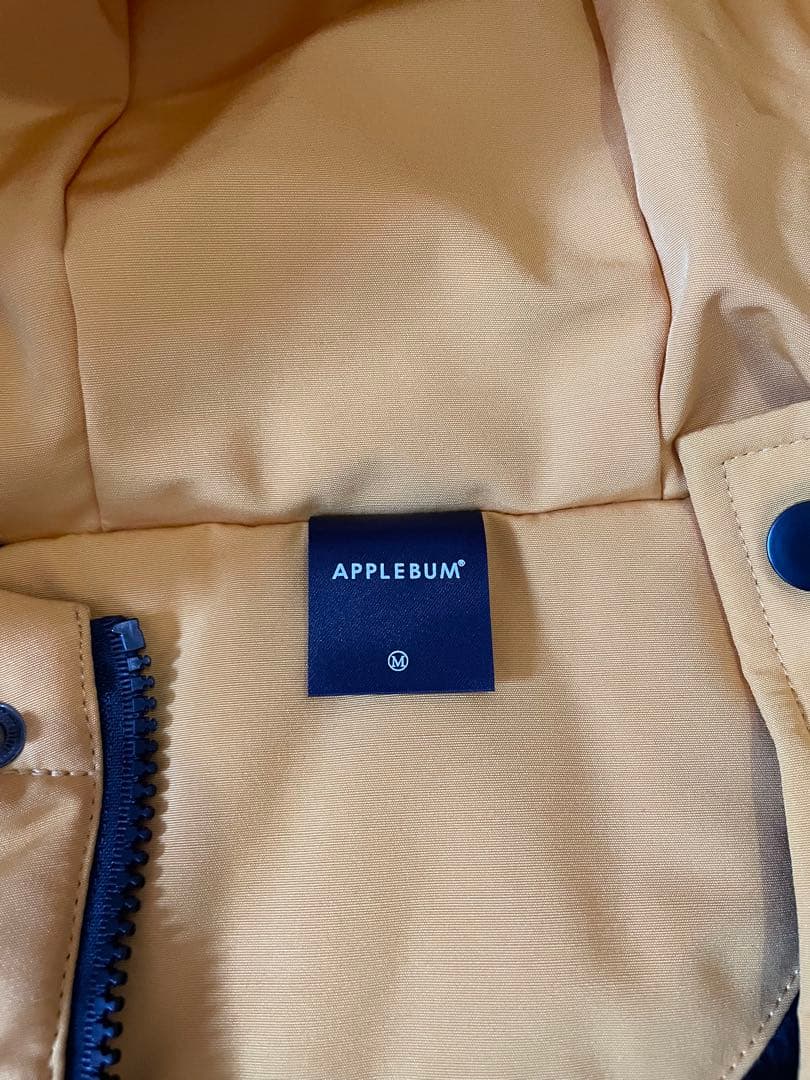 APPLEBUM フードダウンジャケット イエロー　M