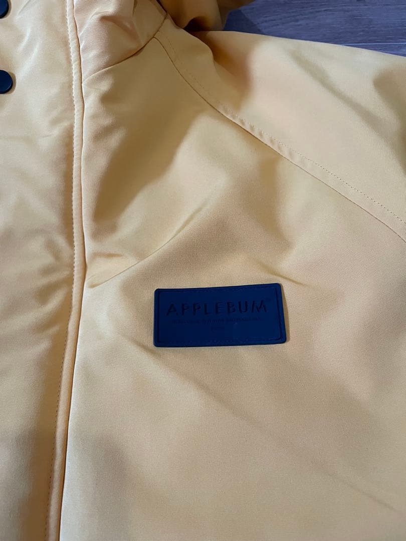 APPLEBUM フードダウンジャケット イエロー　M