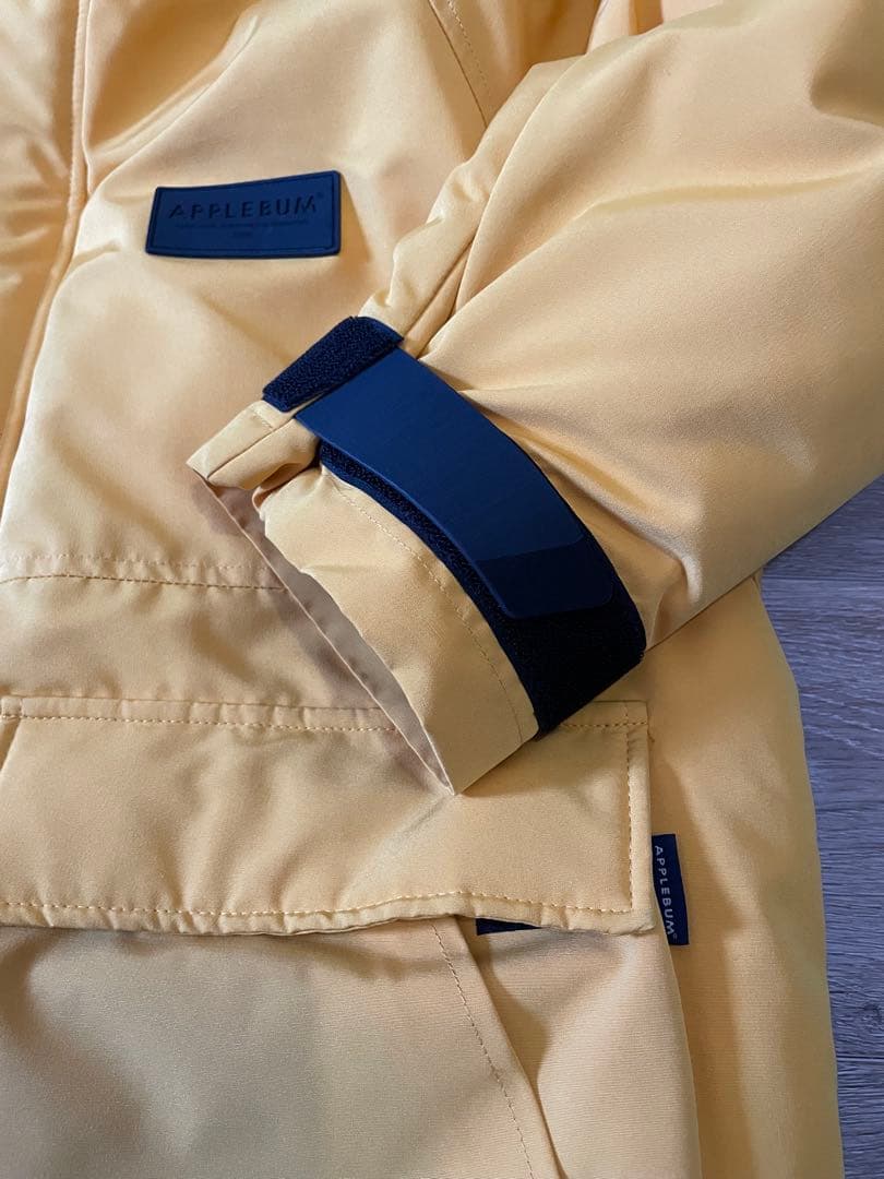 APPLEBUM フードダウンジャケット イエロー　M