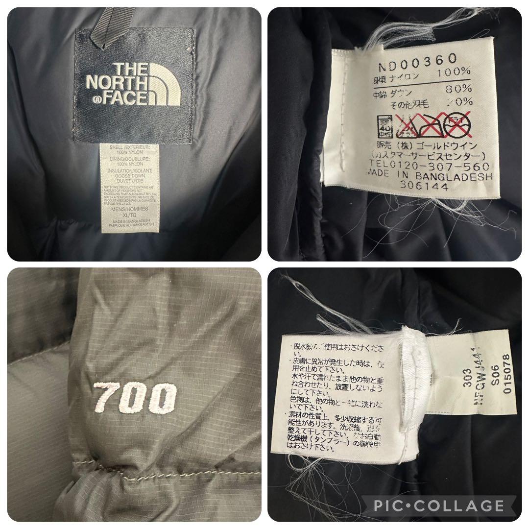 【超希少】　ノースフェイス　ヌプシ　センターロゴ　ダウンジャケット　700　XL