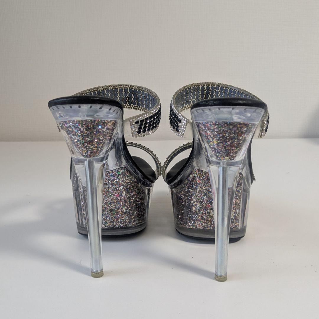 エンジェルアール15cm ヒール キャバ サンダル ラメ キラキラ