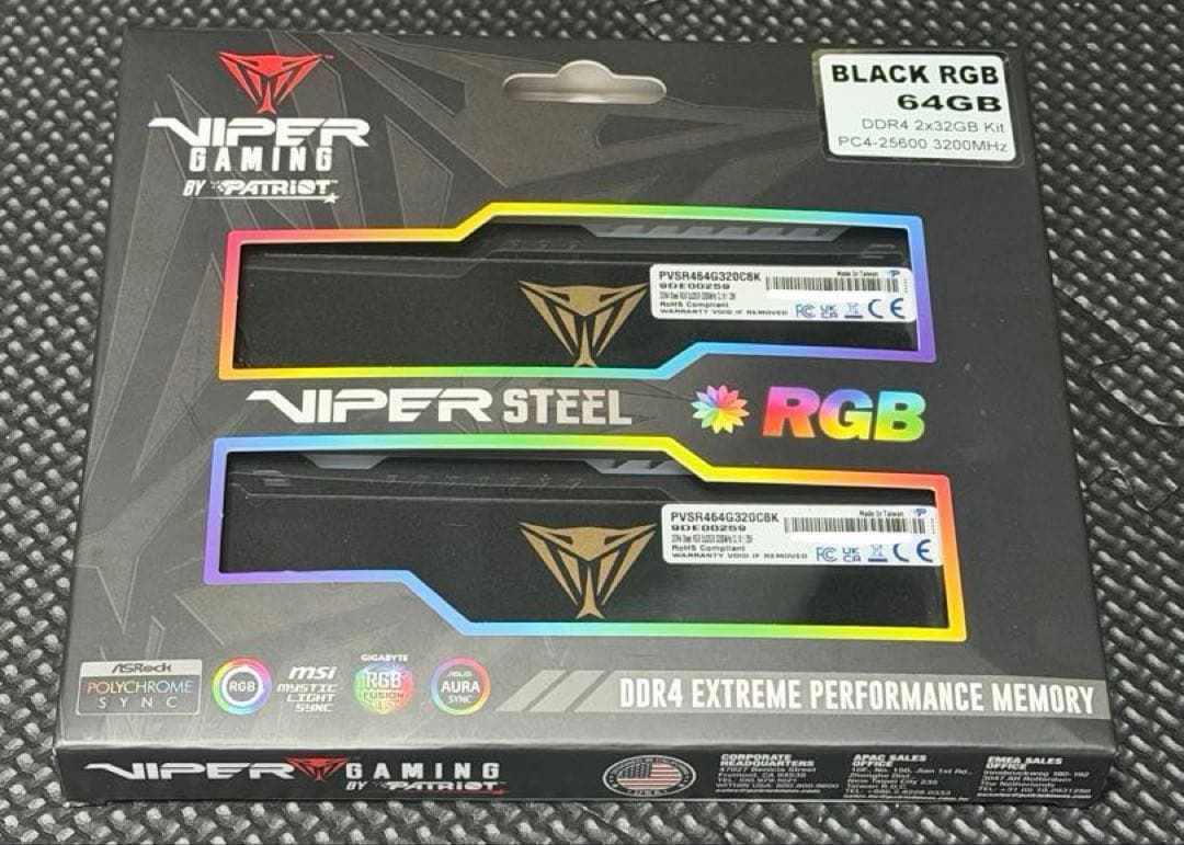 メモリー Patriot Memory DDR4 32GB x2