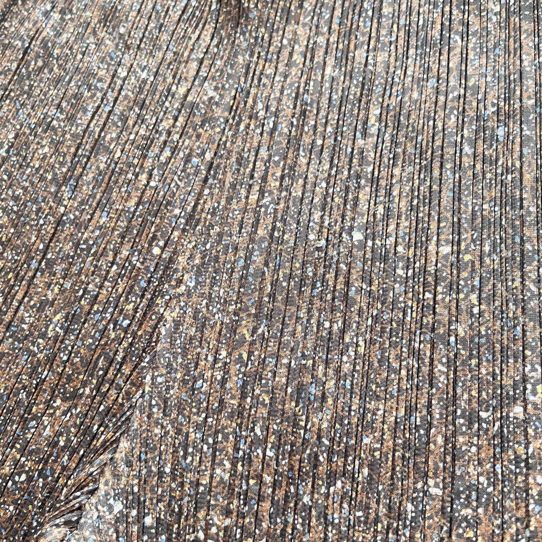 PLEATS PLEASE イッセイミヤケ パンツ スラックス 総柄　モザイク