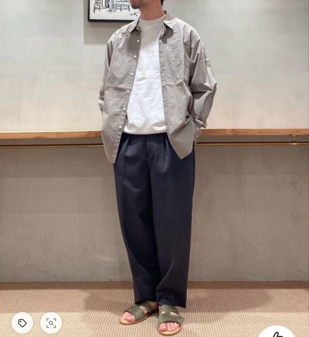 クロスツイル インツープリーツ ドレス トラウザーズ テーパード