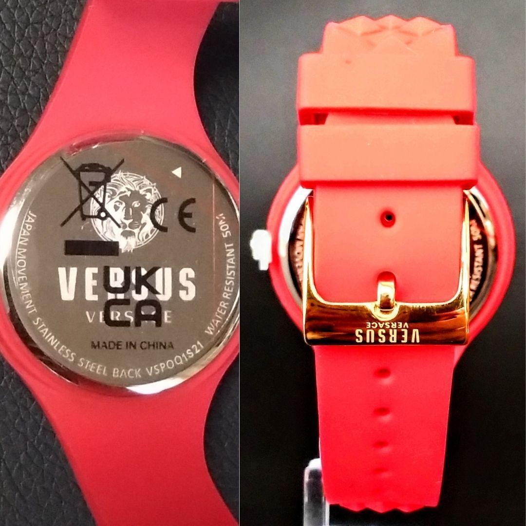 新品 ベルサーチ腕時計レディース レッド ラバー セレブ＆スポーティー ミラノ€