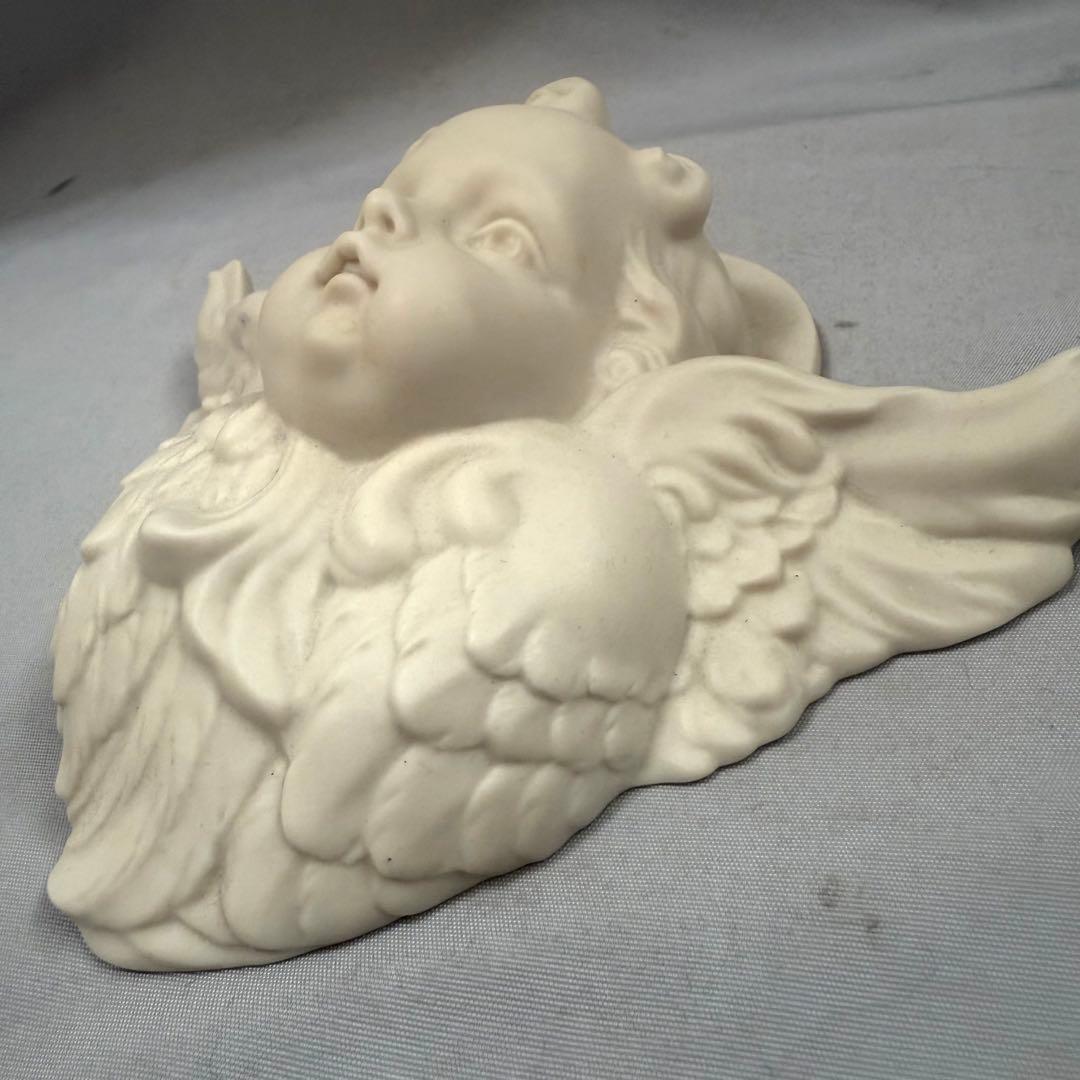 岡馬勲　天使　壁掛け　壁飾り　磁器