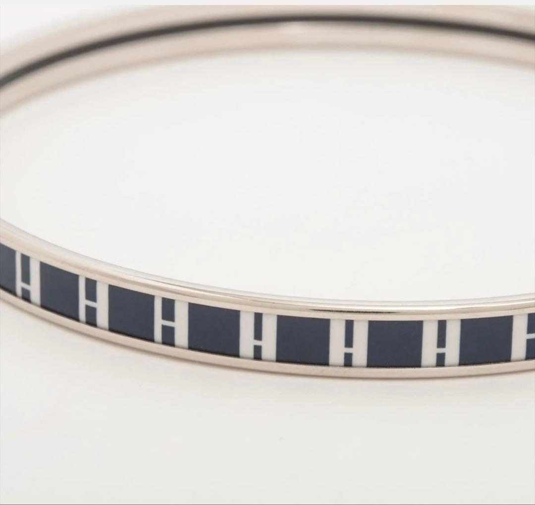 【美品】HERMES エルメス　バングル　エマイユ/OP'H リラ×マリン