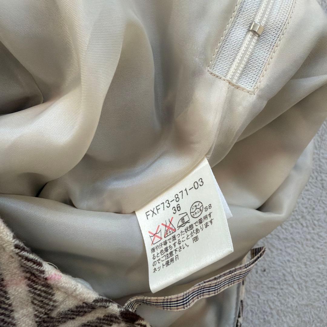 【Burberry】　bluelabel レディース　プリーツ　スカート　36