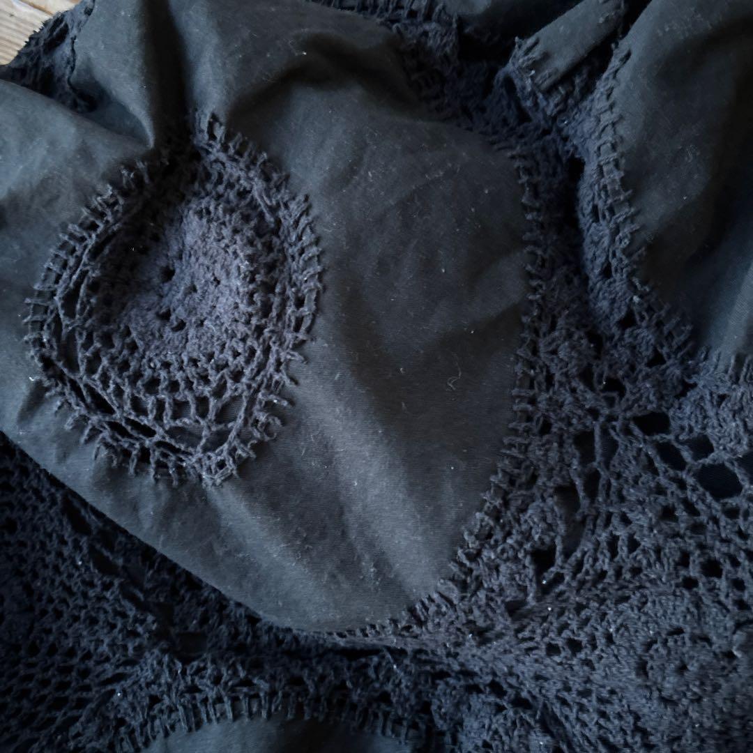 Y's ヨウジヤマモト　ショルダーバッグ　ブラック　黒　エンブロイダリー