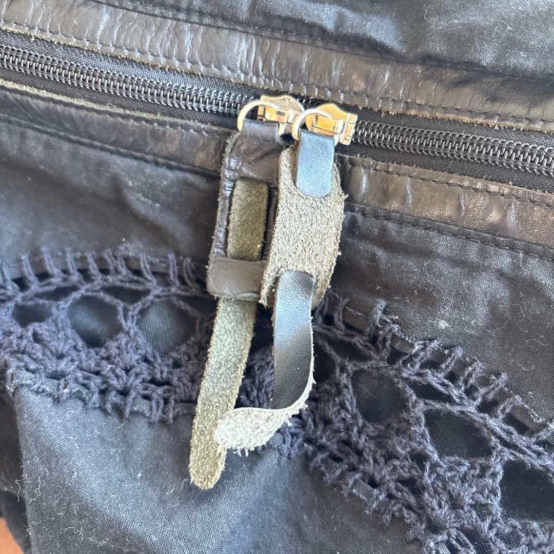 Y's ヨウジヤマモト　ショルダーバッグ　ブラック　黒　エンブロイダリー