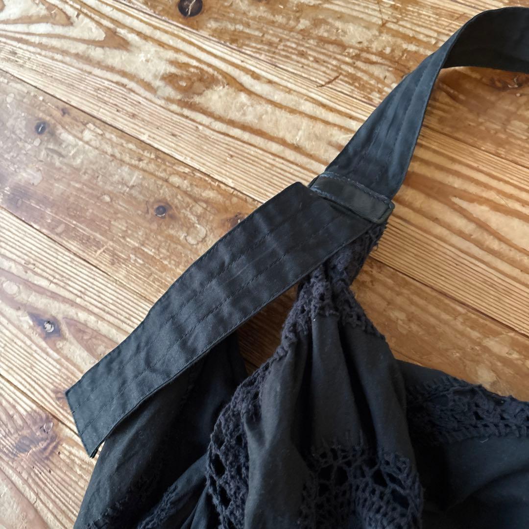 Y's ヨウジヤマモト　ショルダーバッグ　ブラック　黒　エンブロイダリー