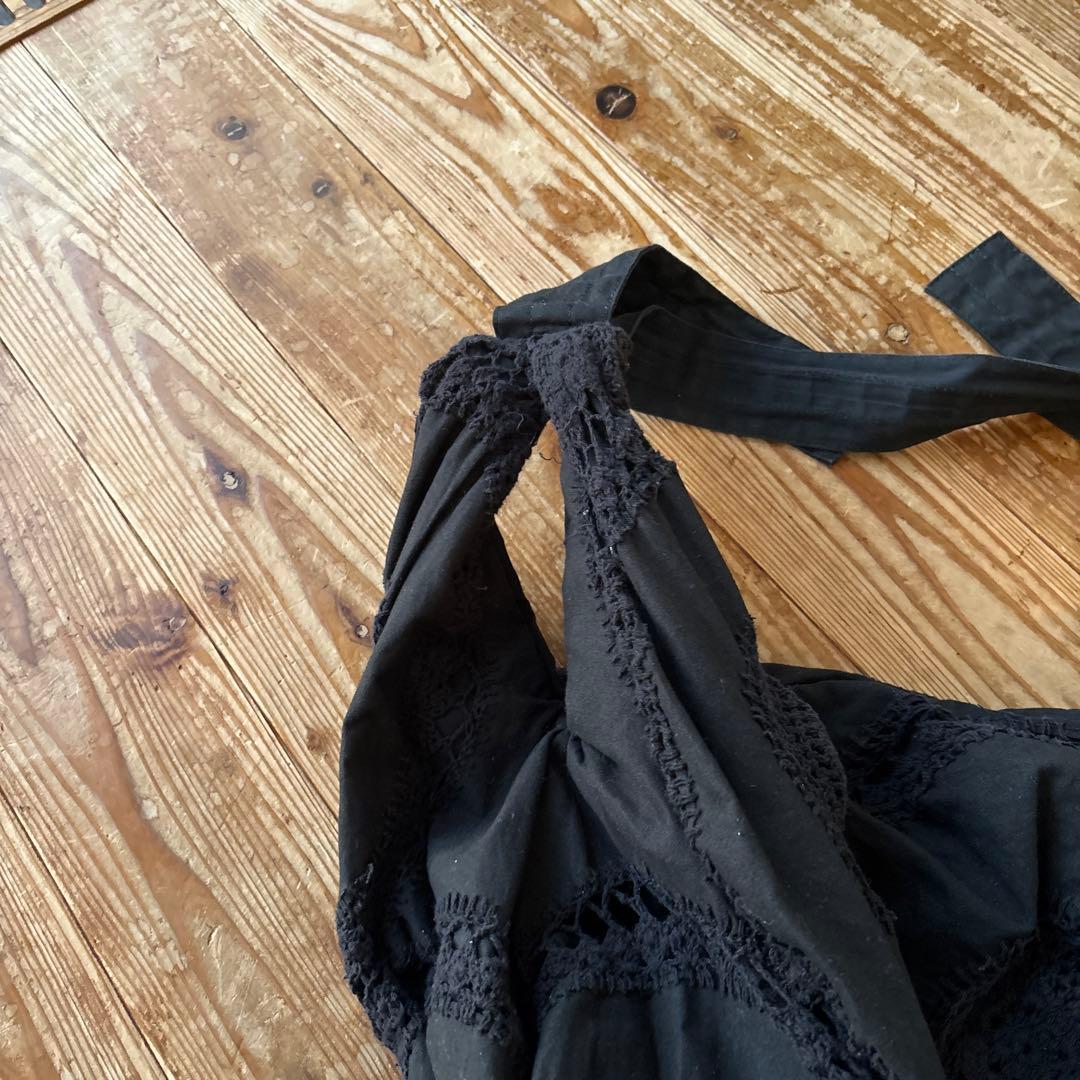 Y's ヨウジヤマモト　ショルダーバッグ　ブラック　黒　エンブロイダリー