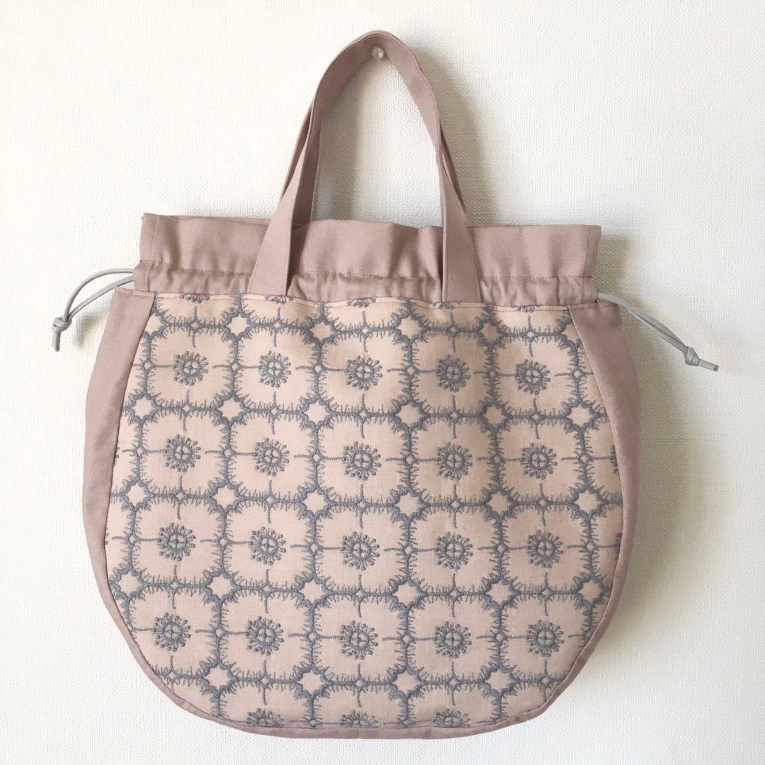 ハンドメイド ミナペルホネン しずくバッグ 巾着バッグ anemone