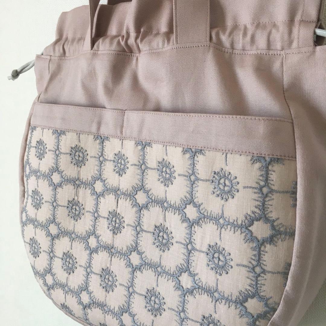 ハンドメイド ミナペルホネン しずくバッグ 巾着バッグ anemone