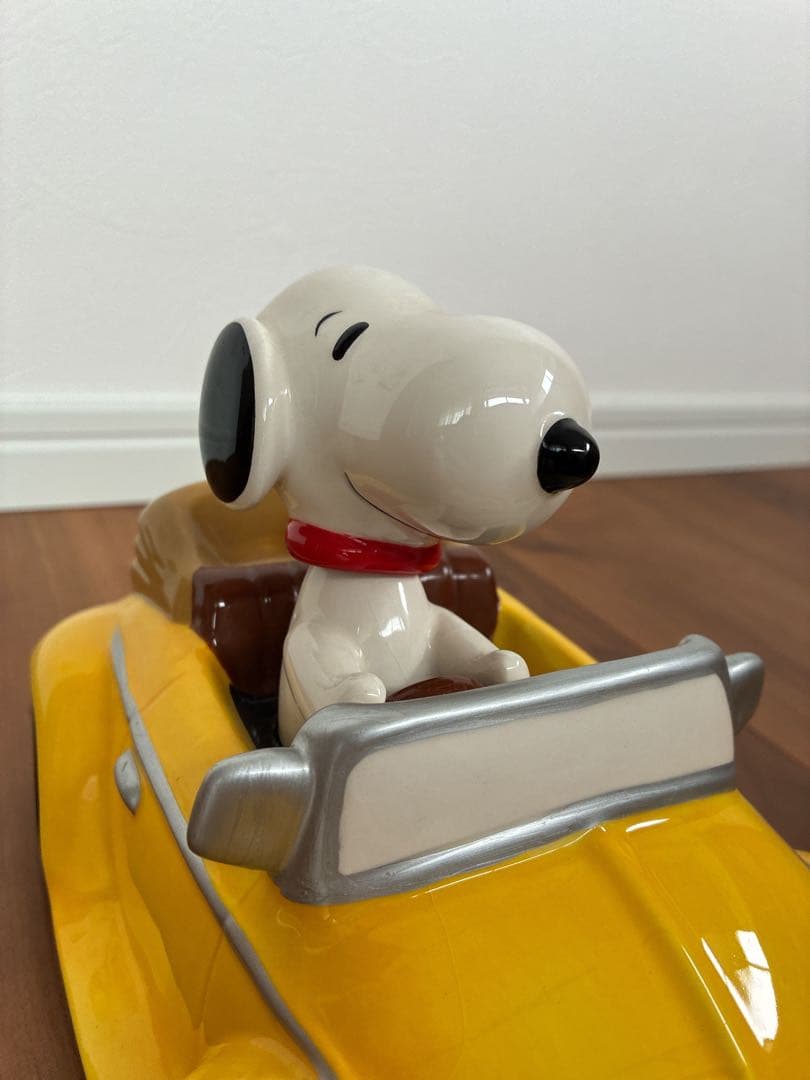 スヌーピーカーバンク KS1183 Bイエロー　陶器製