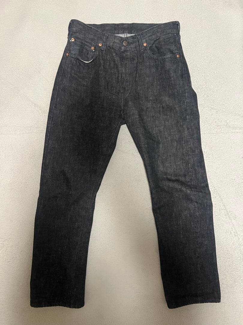 【極上品】フルカウント 1101BK W30 ブラックデニム セルビッチ