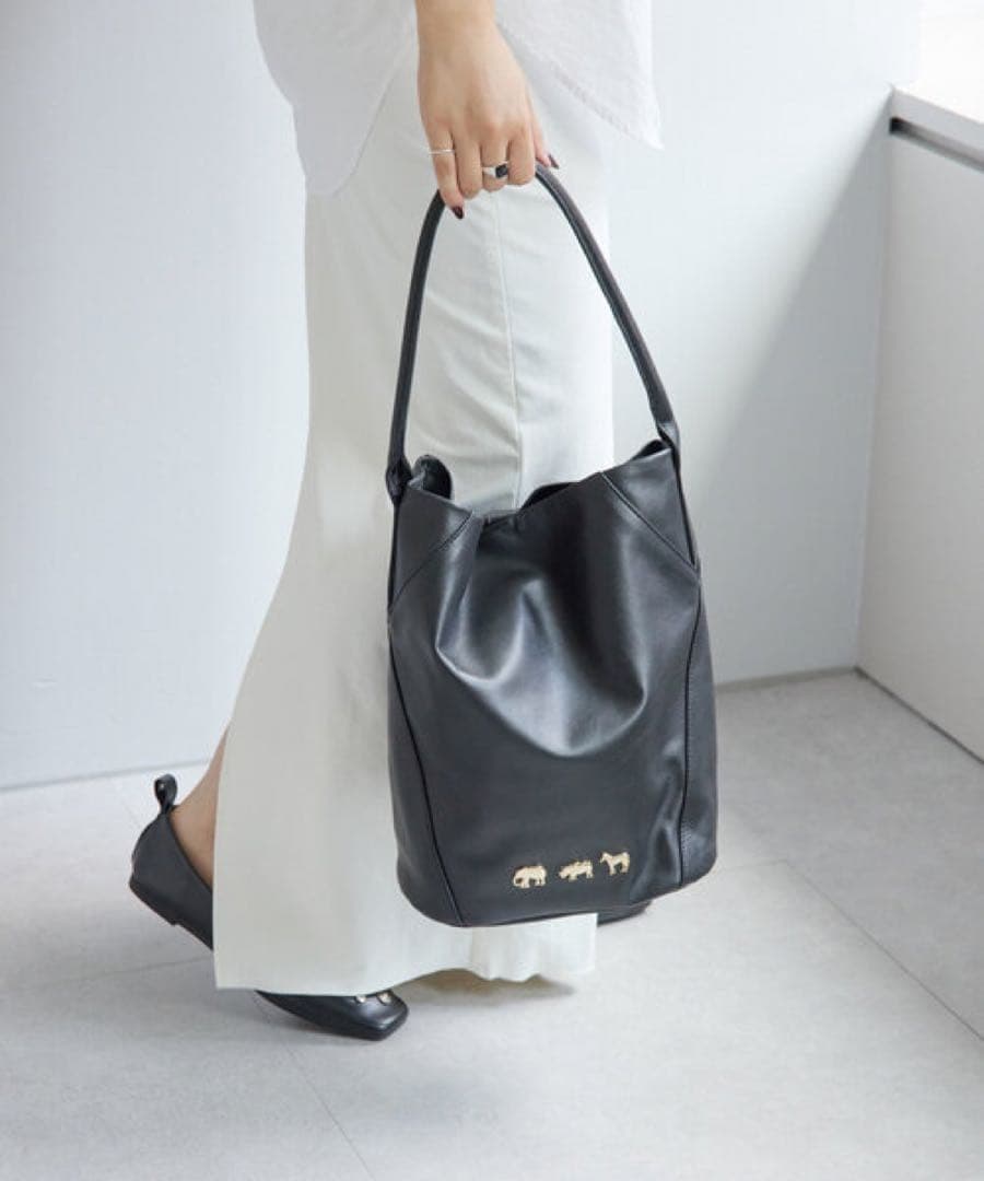 【ear PAPILLONNER】　本革アニマルパーツバケットバッグ