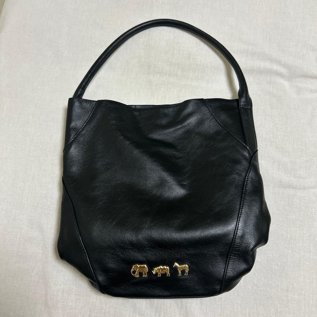 【ear PAPILLONNER】　本革アニマルパーツバケットバッグ