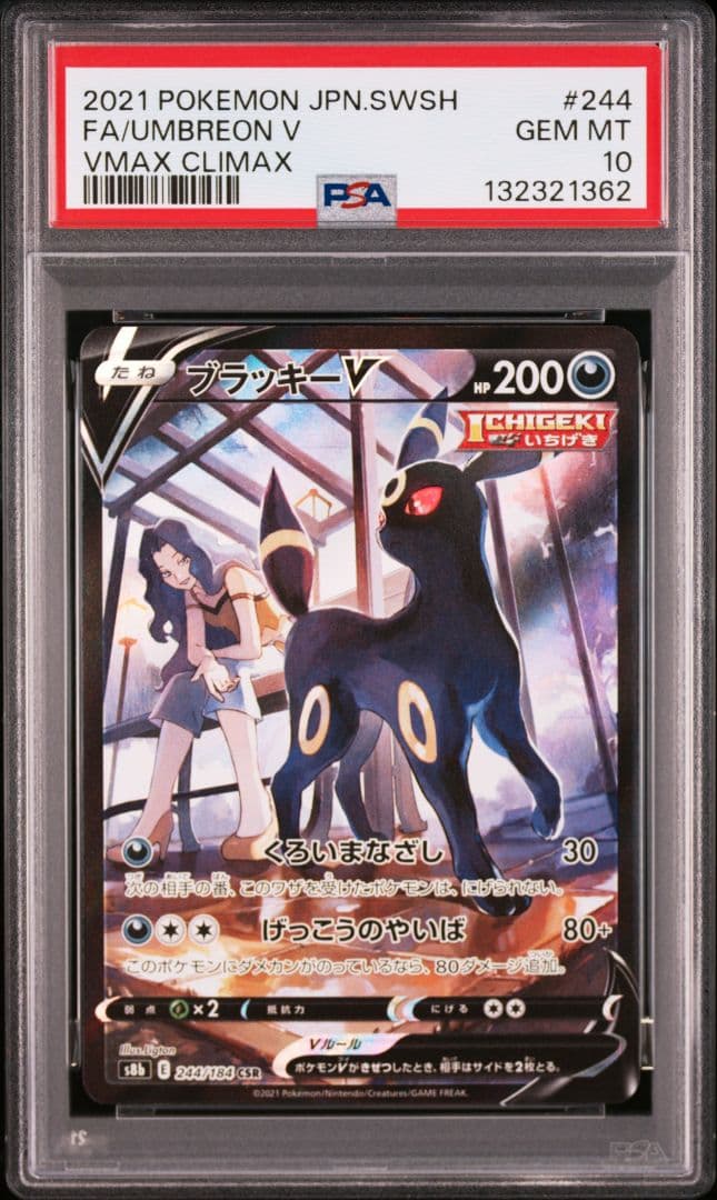 【PSA10】ブラッキーV 　CSR 　 VMAXクライマックス 244/184