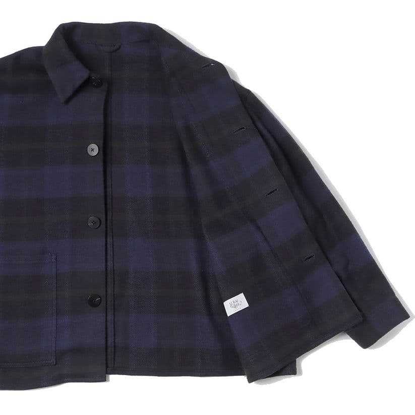 ジャケット・アウター URU COTTON NEL CHECK COVERALL JACKET