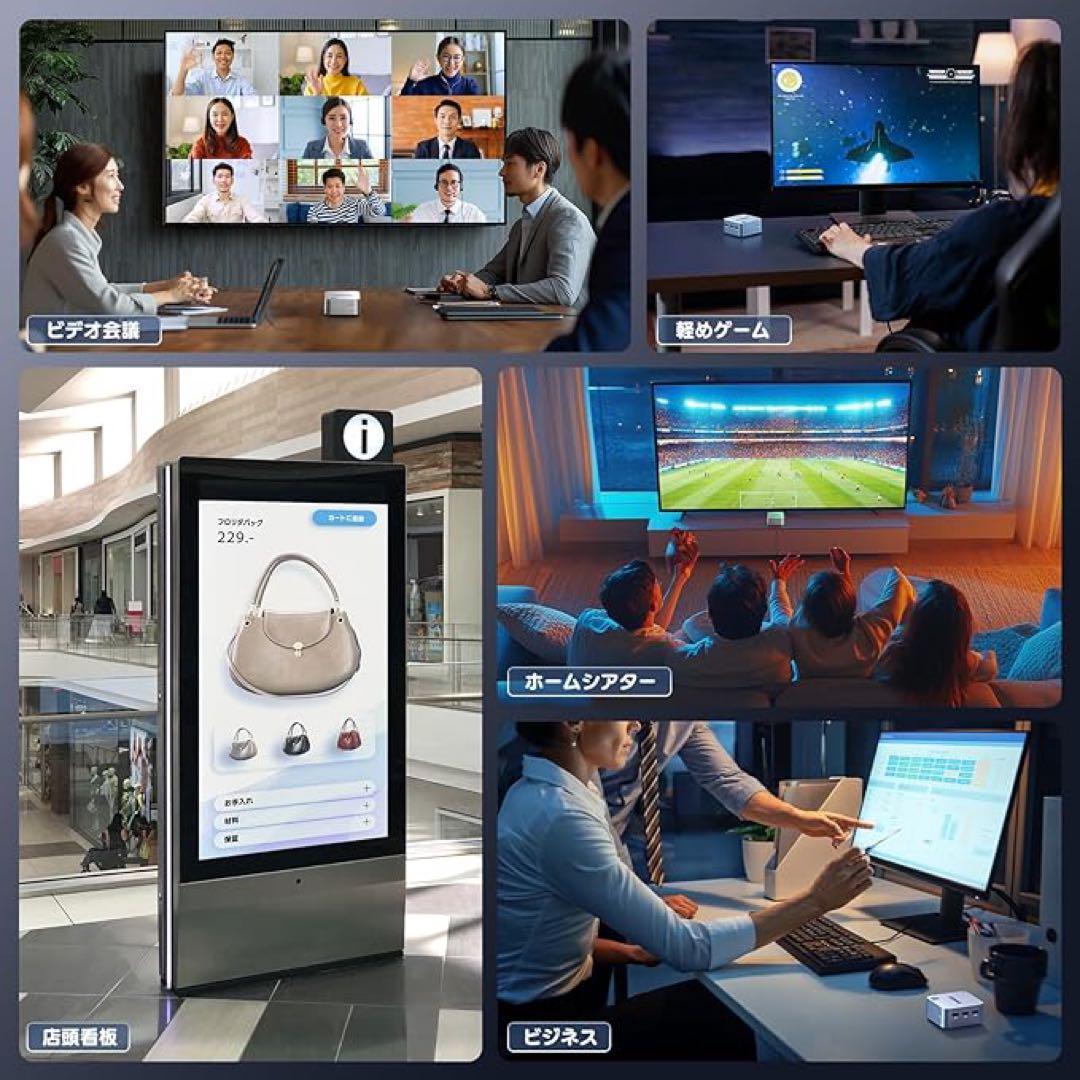 ミニpc n100 最大3.4GHz 12GB DDR5 256GB M.2