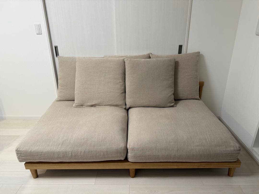 Re:CENO(リセノ) AGRA 3人掛けソファ リネン生地