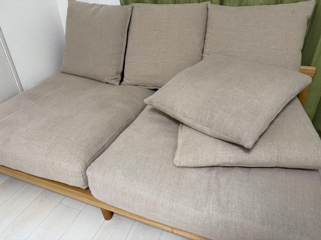 Re:CENO(リセノ) AGRA 3人掛けソファ リネン生地