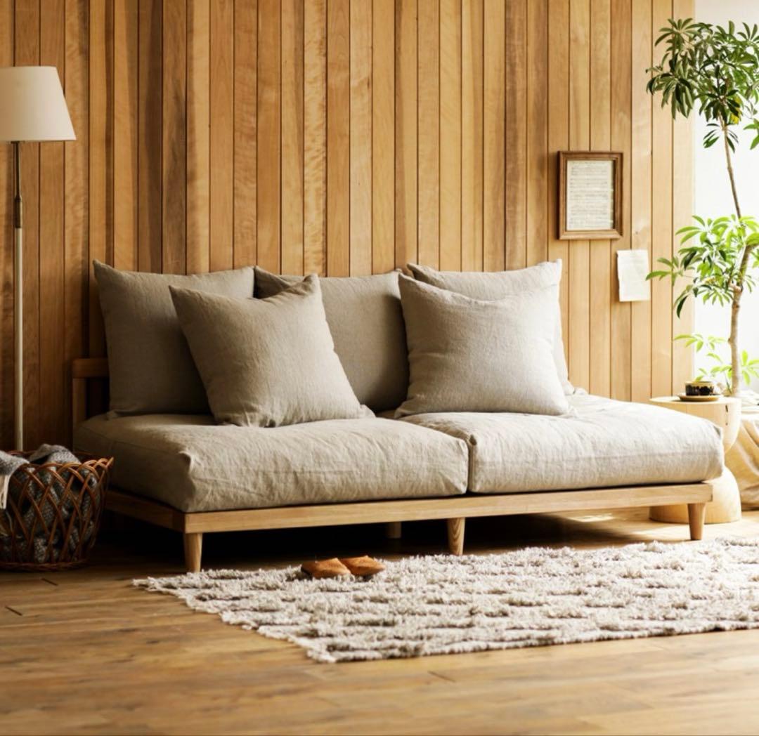 Re:CENO(リセノ) AGRA 3人掛けソファ リネン生地