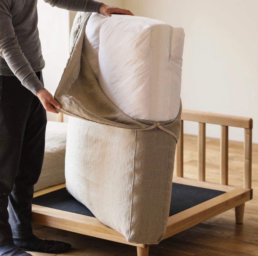 Re:CENO(リセノ) AGRA 3人掛けソファ リネン生地