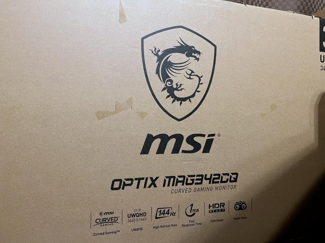 MSI Optix MAG342CQ 34インチ 湾曲モニター 144Hz