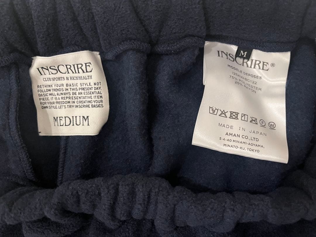 パンツ INSCRIRE Fleece Loose Fit Track Pants