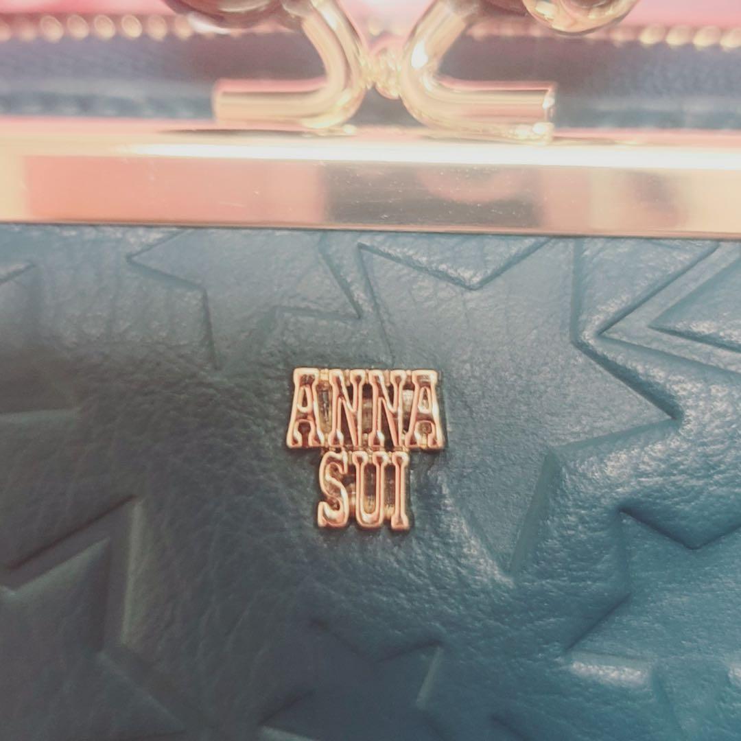 【レアカラー】新品ANNA SUI★アナスイねこ猫財布グリーン★がま口