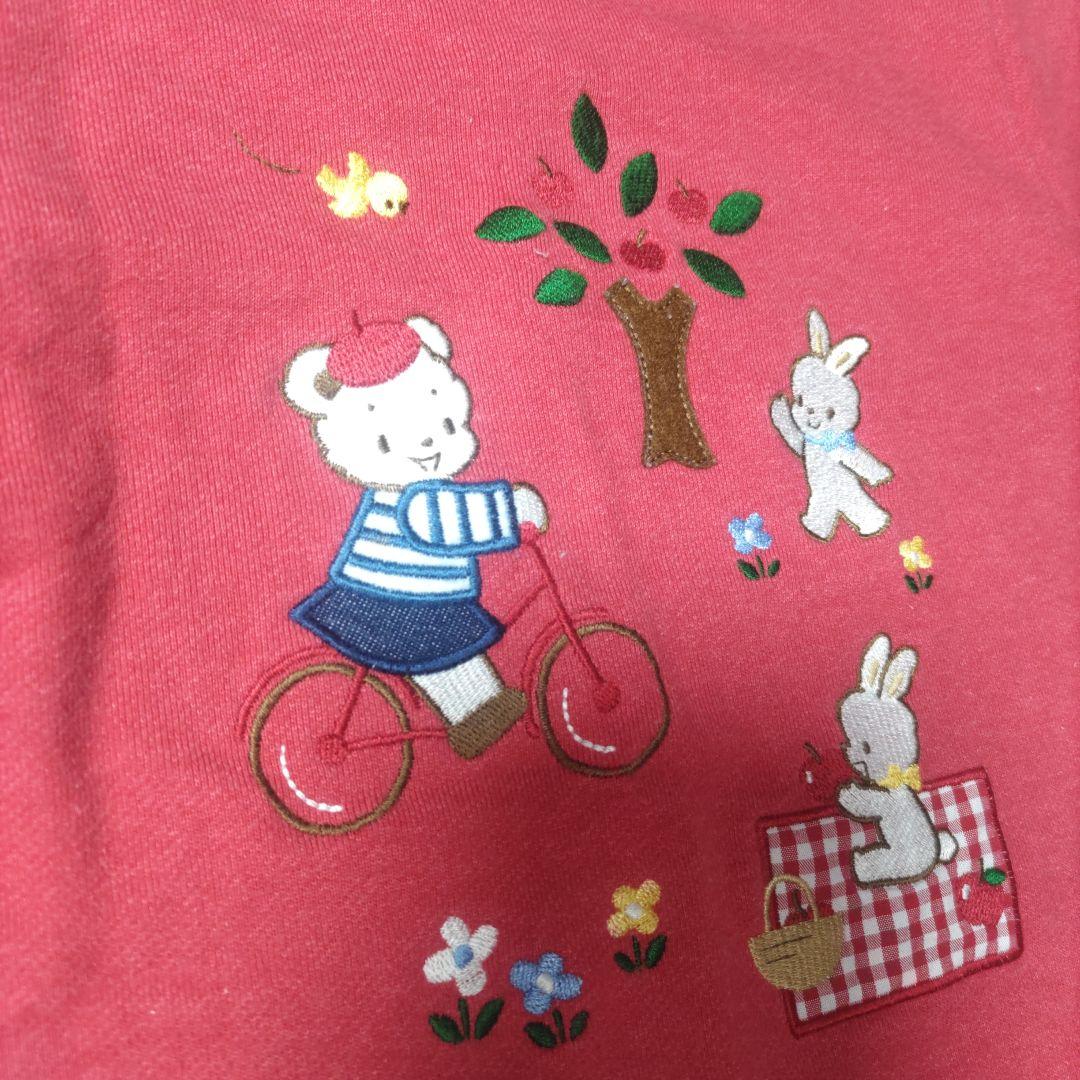 familiar 赤 リアちゃん トレーナー ピクニック 美品 着用回数少なめ