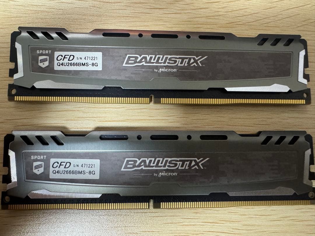 Micron メモリ ballistix 8GBx2 DDR4