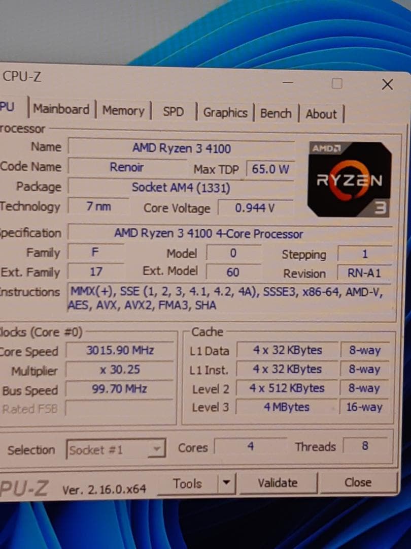 本日限定価格　自作PC　RYZEN3 4100・8GB・180GB・GTX960
