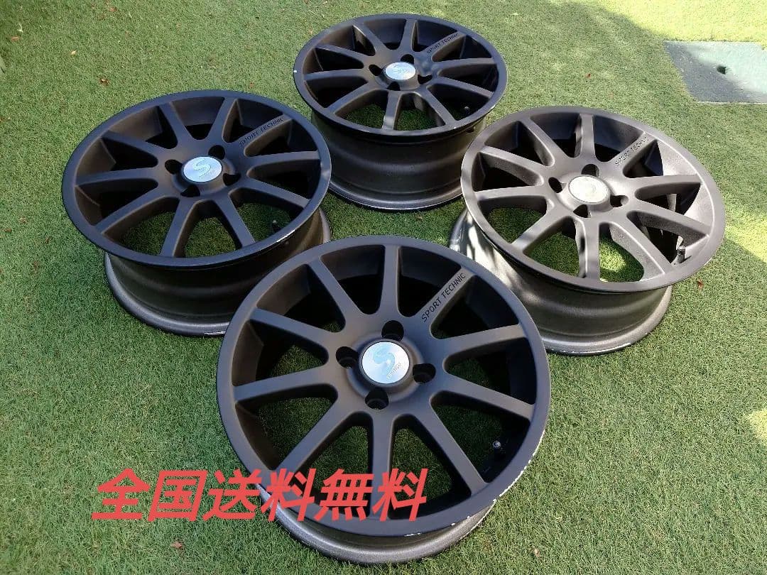 送料込み スポーツテクニック 4H-100 15インチ 6.5J +38 軽カー