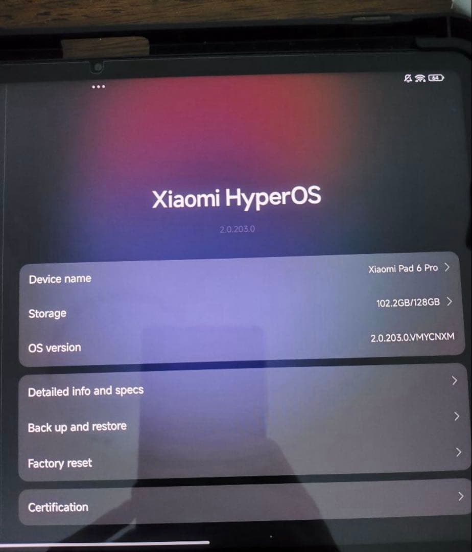 Androidタブレット本体 xiaomi pad 6pro